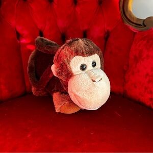 Kellytoy Pack Mates Brown Monkey Purse 10 inch Plush Stuffed Animal